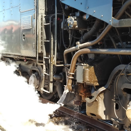 Close up of side of train